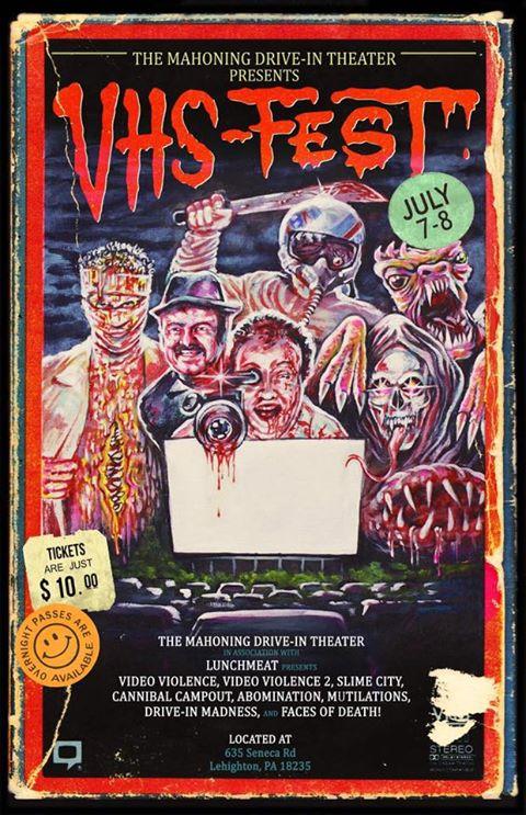 THE MAHONING DRIVE-IN and LUNCHMEAT Proudly Present DRIVE-IN VHS