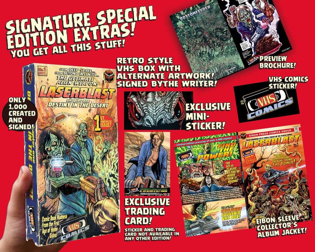 EIBON PRESS Prepares to Unleash VHS COMICS! Comic Book Expansions of Cult Classics LASERBLAST and MANIAC! Exclusive Interview with Writer STEPHEN ROMANO!