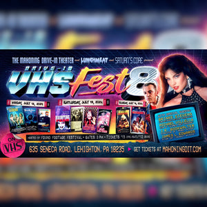 LUNCHMEAT and SATURN’S CORE Team Up with MAHONING DRIVE-IN THEATER for DRIVE-IN VHS FEST 8!! LINE-UP, GUESTS, AND TICKETS!!