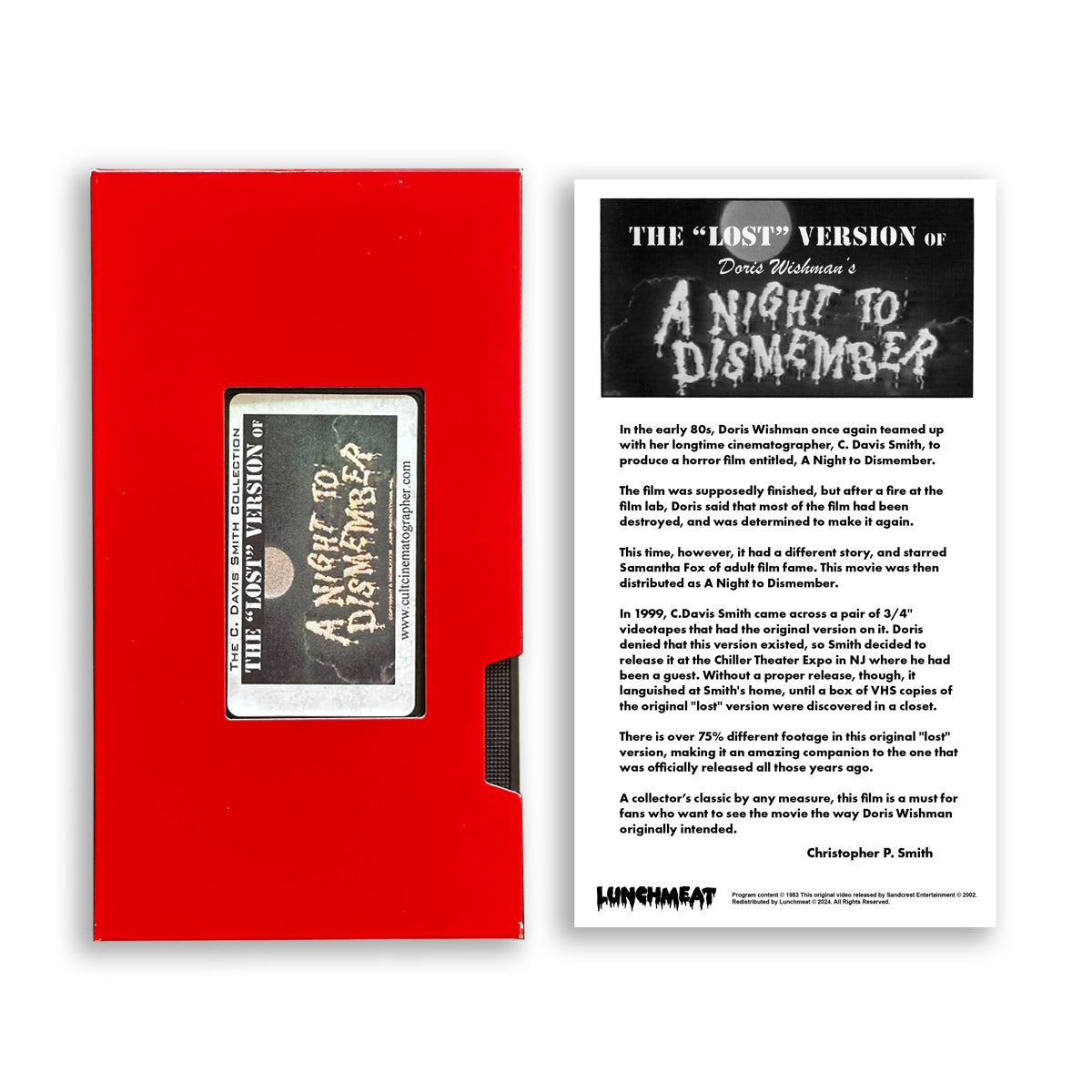 A NIGHT TO DISMEMBER (THE LOST VERSION) VHS – Lunchmeat