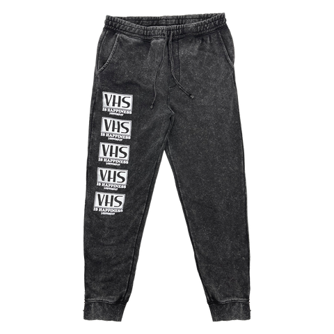 VHS is Happiness - Mineral Wash Jogger Sweatpants