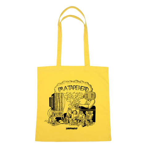 I'M A TAPEHEAD - Large Yellow Tote