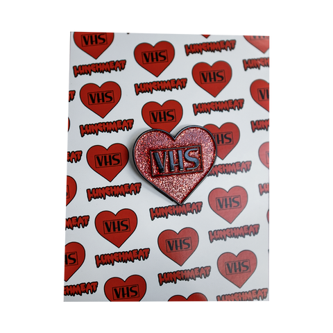 Heart On For VHS Enamel Pin