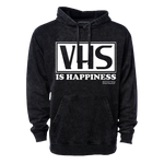 VHS Is Happiness - Mineral Wash Hooded Pullover