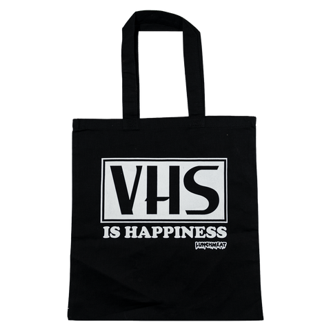 VHS Is Happiness Tote Bag