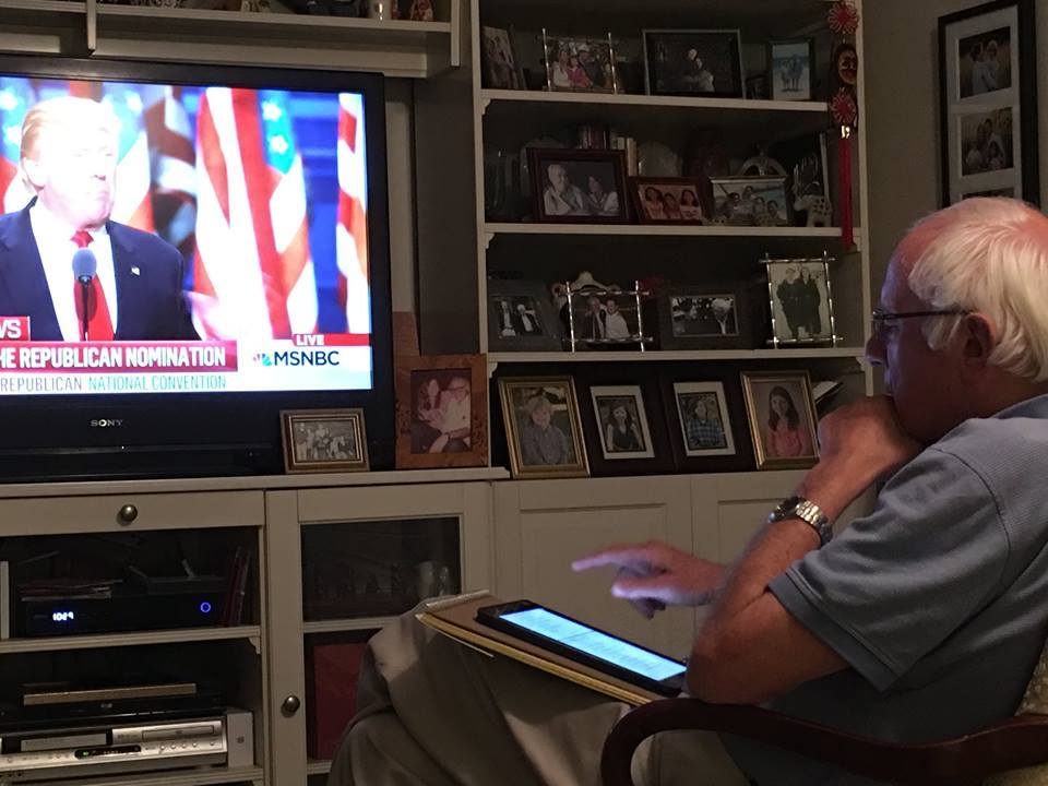 Internet VHS Ephemera: Image Proves Bernie Sanders still Rocks the VCR!!