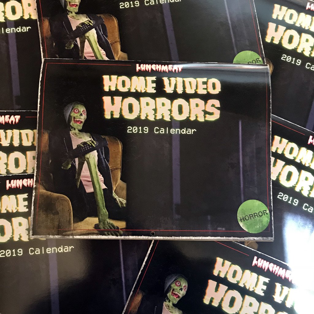 The HOME VIDEO HORRORS 2019 Calendar is Now Available for PRE-ORDER! Get Rewind Radical All Year Long in 2019, Tapeheads!
