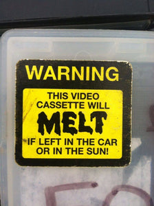 Video Rental Stickers: To Remove or Not to Remove? A Tapehead Debate! PLUS! A Spotlight on the MOVIE MELT Heat Sensor Sticker!