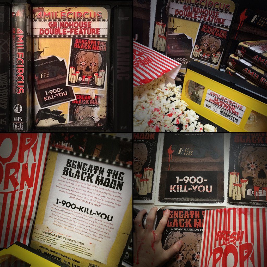 MAGNETIC MAGIC RENTALS Unleashes a Fresh VHS Double-Feature featuring Short Films BENEATH THE BLACK MOON and 1-900-KILL-YOU aka SMALL TALK! Available October 1st!