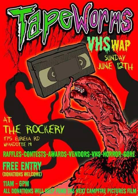 Tapeworms VHSwap is Happening at The Rockery in Michigan on Sunday, June 12th!