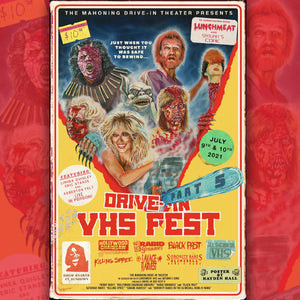 DRIVE-IN VHS FEST V is Alive! LUNCHMEAT Teams Up with Mahoning Drive-In and Saturn's Core to Present the Best VHS Party Ever.