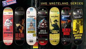 DEATHWISH SKATEBOARDS Unleashes VHS Video Cover Inspired Decks with Their VHS WASTELAND Line!