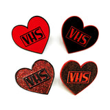 VHS HEART ENAMEL PIN