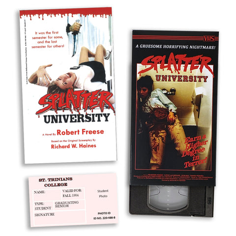 SPLATTER UNIVERSITY NOVELIZATION + VHS BUNDLE