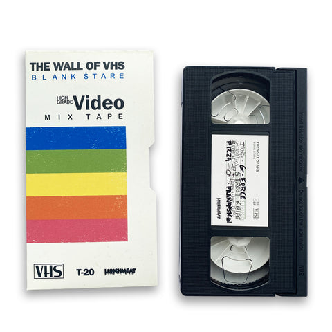 THE WALL OF VHS BLANK STARE VIDEO MIXTAPE